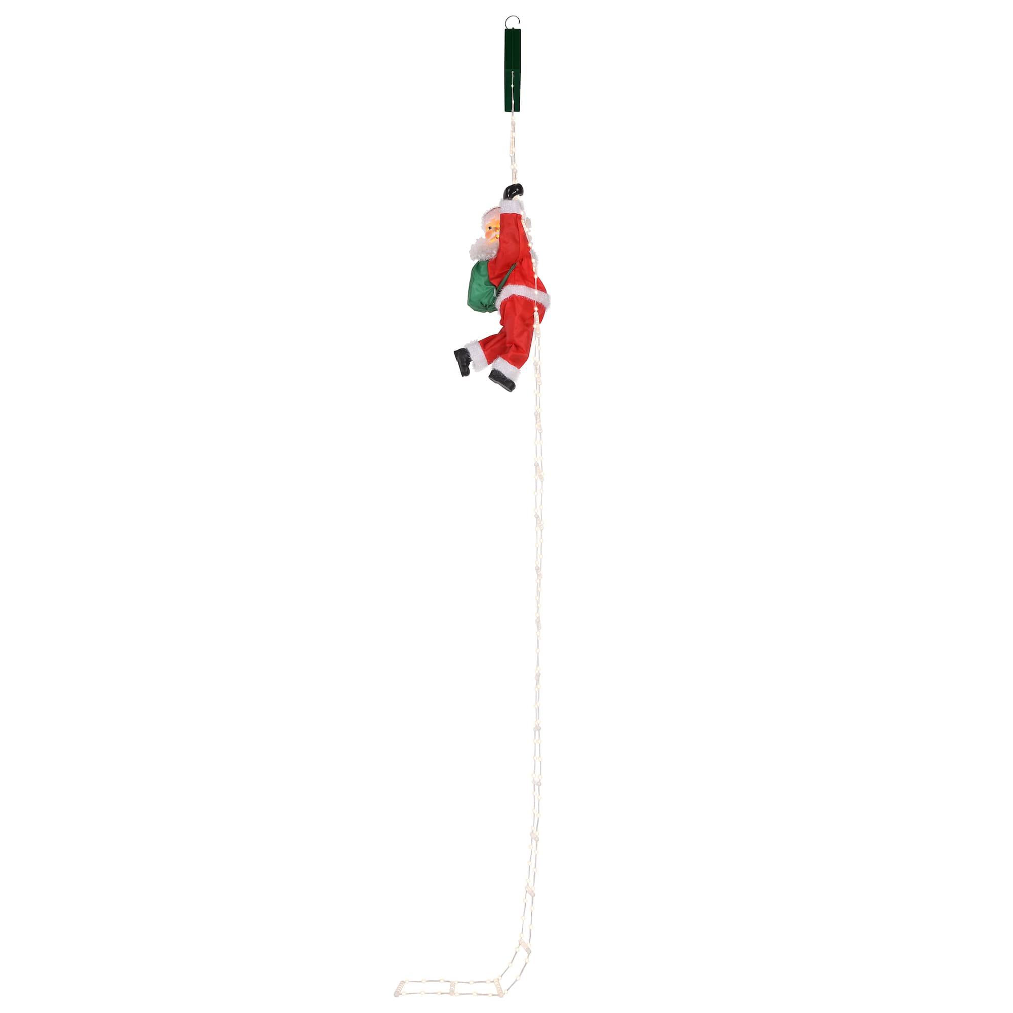 Mr. Christmas 10ft. Rope Ladder with Outdoor Animated Climbing Santa